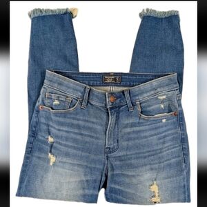 Abercrombie & Fitch Mid Rise Super Skinny Ankle Blue Jeans Women’s 27/4S Short